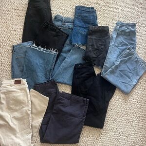 Assorted Denim and Cotton Pants Collection